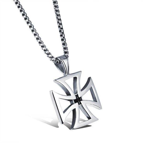 Hollow Maltese Cross Pendant Necklace - InnovatoDesign