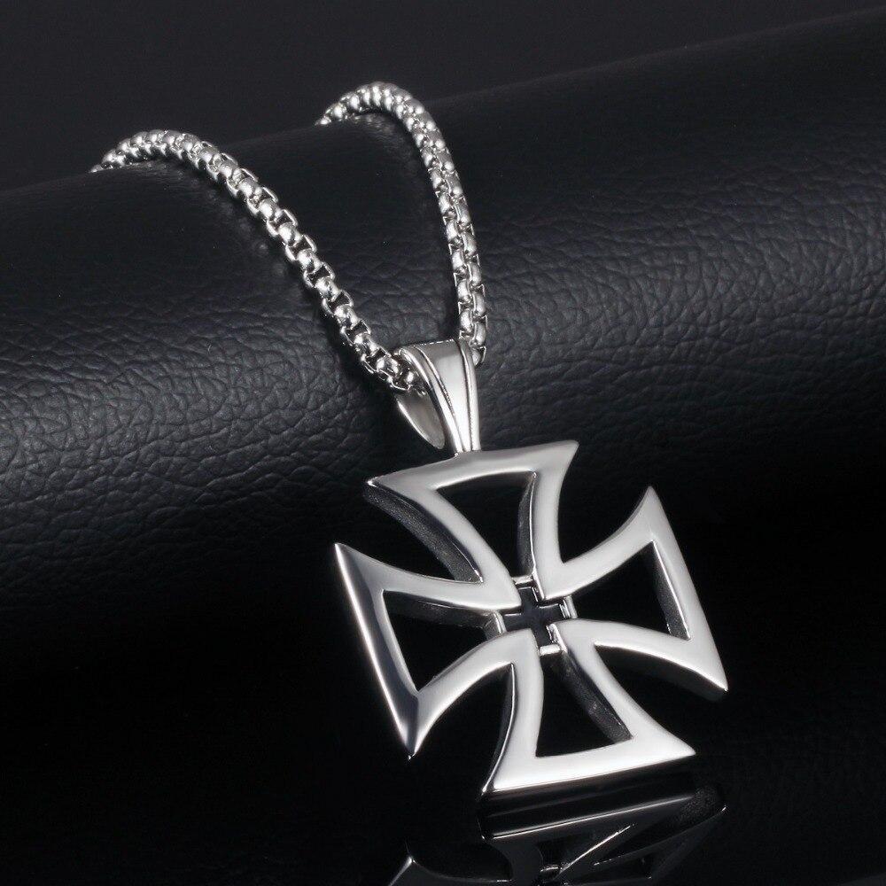 Hollow Maltese Cross Pendant Necklace-Necklaces-Innovato Design-Innovato Design