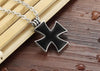 Black & Silver Metal Maltese Cross Pendant Necklace - InnovatoDesign