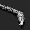 Men's Stainless Steel Nordic Wolf Chain Amulet Bracelet - InnovatoDesign