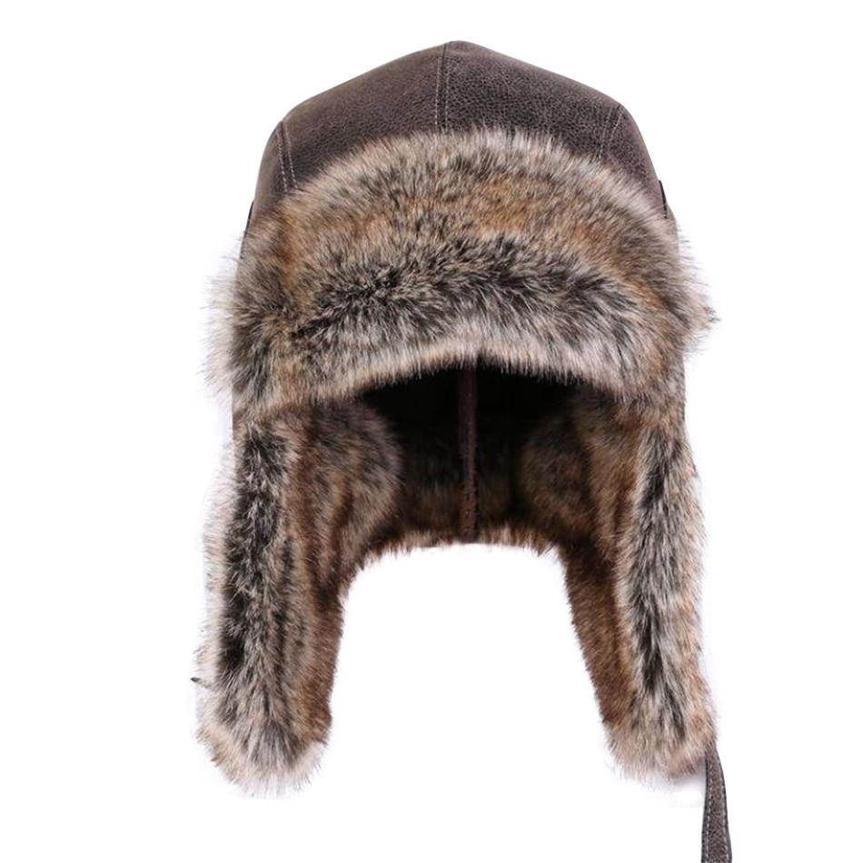 Trapper Leather Bomber Hat with Earflaps-Hats-Innovato Design-Black-L-Innovato Design