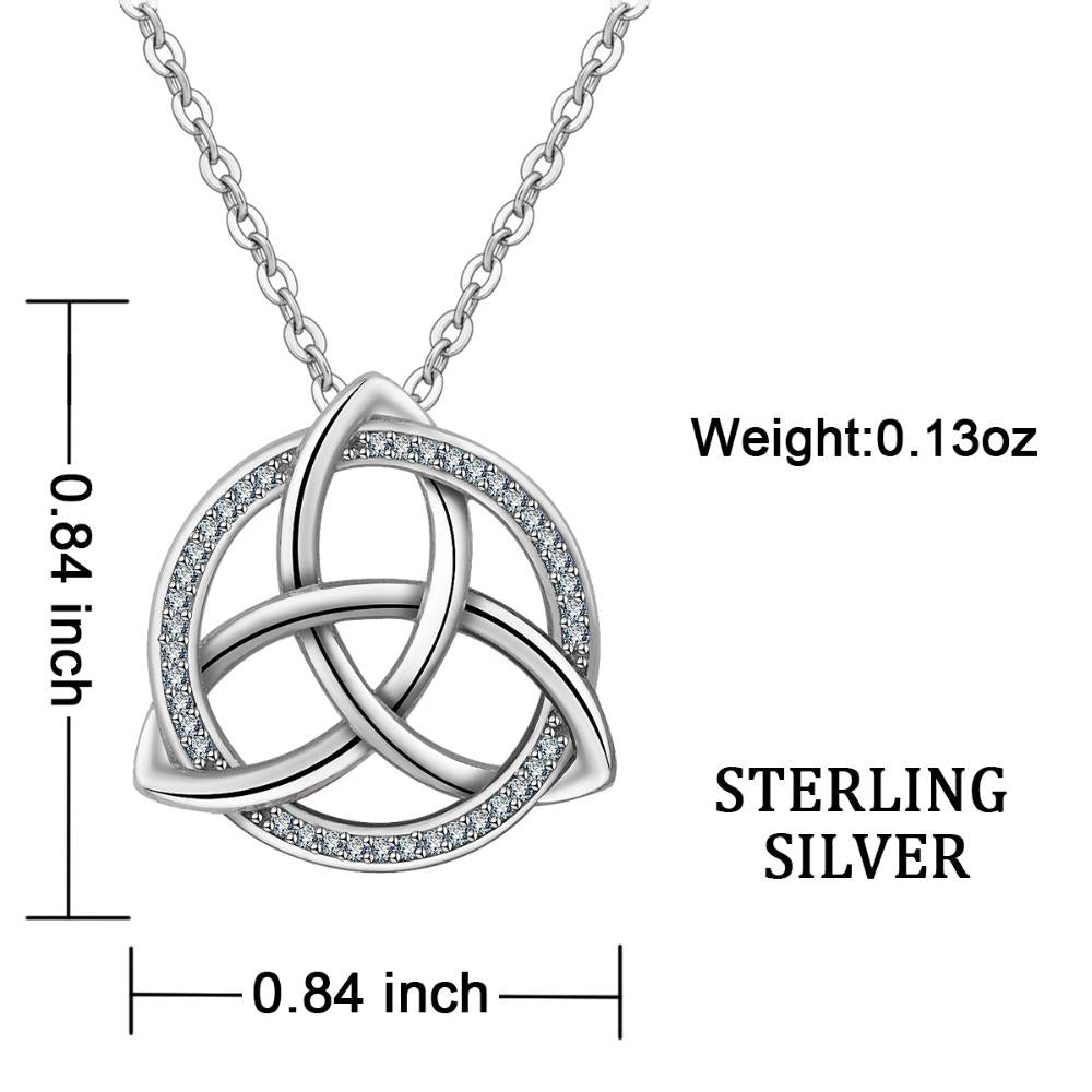 Celtic Triquetra / Trinity Knot 925 Sterling Silver Pendant Necklace-Necklaces-Innovato Design-18 inch-Innovato Design