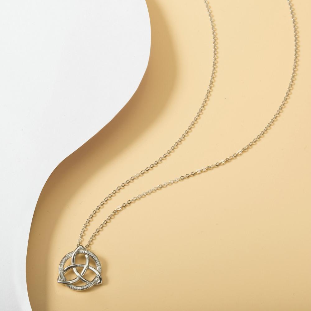 Celtic Triquetra / Trinity Knot 925 Sterling Silver Pendant Necklace-Necklaces-Innovato Design-18 inch-Innovato Design