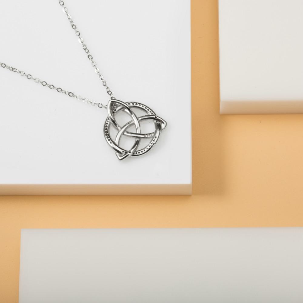 Celtic Triquetra / Trinity Knot 925 Sterling Silver Pendant Necklace-Necklaces-Innovato Design-18 inch-Innovato Design
