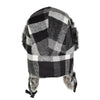 Warm Thick Plaid Trapper Bomber Hat with Earflaps