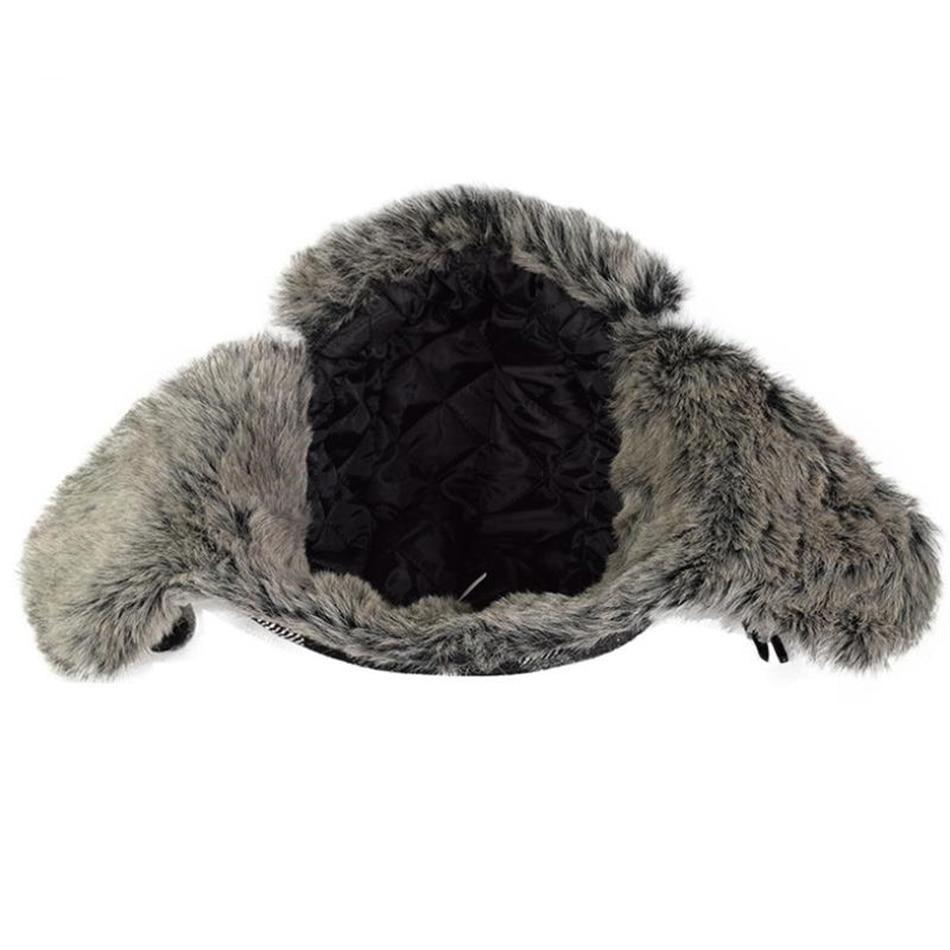 Warm Thick Plaid Trapper Bomber Hat with Earflaps-Hats-Innovato Design-Black Gray-Innovato Design