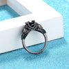 Skull and Black Crystal Wedding & Engagement Engagement Ring