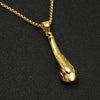 Cubic-Zirconia-Studded Gold-Plated Tobacco Pipe Bling Hip-hop Pendant Necklace-Necklaces-Innovato Design-Innovato Design