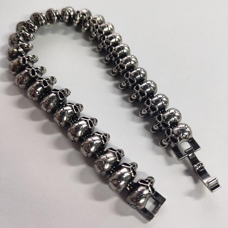 Men’s Stainless Steel Long Skull Bracelets-Skull Bracelet-Innovato Design-Innovato Design