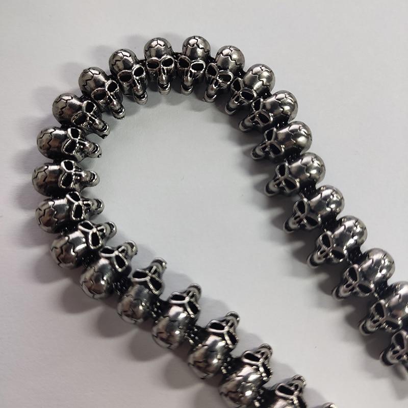 Men’s Stainless Steel Long Skull Bracelets-Skull Bracelet-Innovato Design-Innovato Design