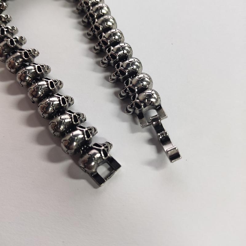 Men’s Stainless Steel Long Skull Bracelets-Skull Bracelet-Innovato Design-Innovato Design