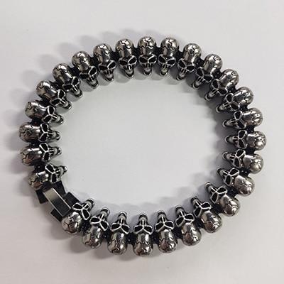 Men’s Stainless Steel Long Skull Bracelets - InnovatoDesign