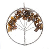 Natural Quartz Chakra Stones Tree of Life Pendant-Necklaces-Innovato Design-Brown-Innovato Design