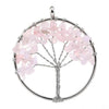 Natural Quartz Chakra Stones Tree of Life Pendant-Necklaces-Innovato Design-Pink-Innovato Design
