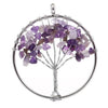 Natural Quartz Chakra Stones Tree of Life Pendant-Necklaces-Innovato Design-Purple-Innovato Design