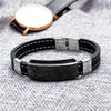 Custom Engrave Mosaic Magnet Silicone and Stainless Steel Fashion Bracelet-Bracelets-Innovato Design-Innovato Design
