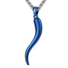 Stainless Steel Horn Pendant Chain Necklace