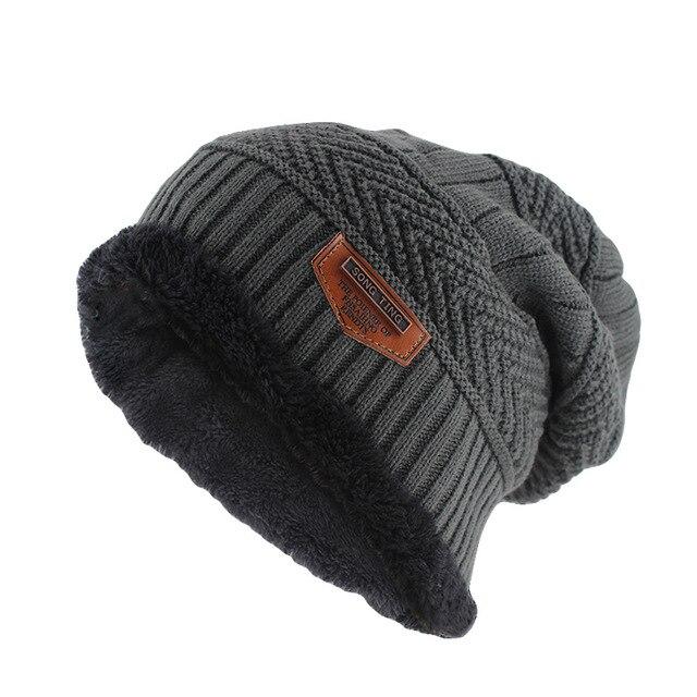 Wool Cotton Knit Hat, Beanie or Skullie-Hats-Innovato Design-Gray-Innovato Design