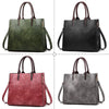 Large Capacity Vintage Designer Leather Tote Bag, Shoulder Bag and Handbag-Handbags-Innovato Design-Wine Red-Innovato Design