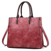 Large Capacity Vintage Designer Leather Tote Bag, Shoulder Bag and Handbag-Handbags-Innovato Design-Purple-Innovato Design
