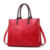 Large Capacity Vintage Designer Leather Tote Bag, Shoulder Bag and Handbag-Handbags-Innovato Design-Wine Red-Innovato Design