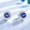 Nano Sapphire and Cubic Zirconia 925 Sterling Silver Pendant & Stud Earrings Jewelry Set-Jewelry Sets-Innovato Design-Green-Innovato Design