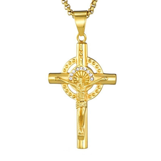 Jesus Christ Cross Stainless Steel Vintage Hip-hop Pendant Necklace-Necklaces-Innovato Design-Snake-Innovato Design