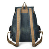 Blue Denim with Drawstring Travel 20 to 35 Litre Backpack-Denim Backpacks-Innovato Design-Innovato Design