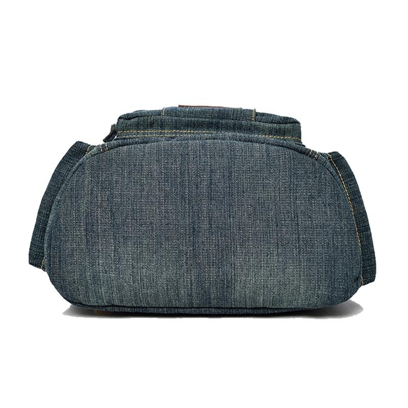 Blue Denim with Drawstring Travel 20 to 35 Litre Backpack-Denim Backpacks-Innovato Design-Innovato Design