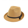 Vintage Wool Felt Trilby Hat with Black Belt Hatband