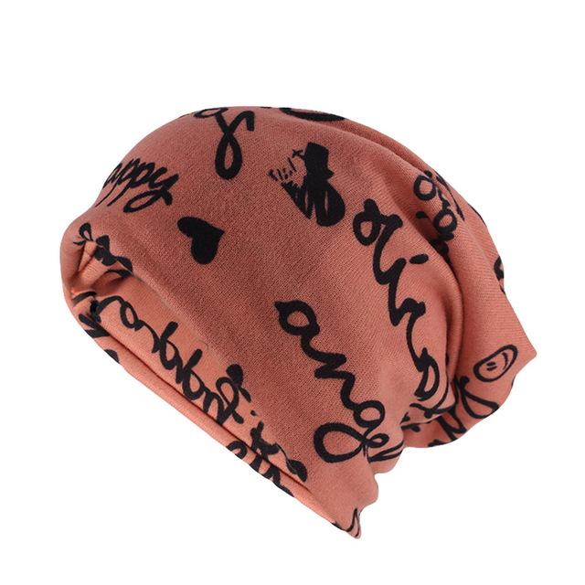 Scribbled Letters Style Beanie, Scarf or Skullie-Hats-Innovato Design-Pink-Innovato Design