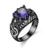 Gothic Skull, Heart Crystal and Cubic Zirconia Retro Wedding Ring-Rings-Innovato Design-10-Purple-Innovato Design