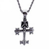 Stainless Steel Silver Mechanical Skeleton Cross Pendant Chain Necklace - InnovatoDesign