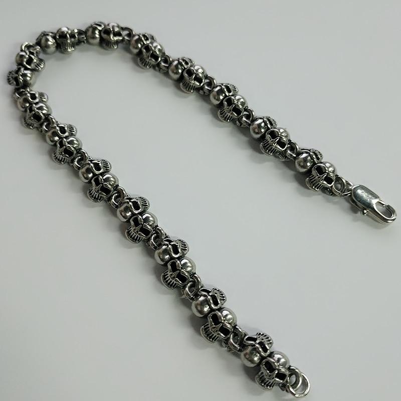 Vintage Twin Skull Punk Rock Bangle Bracelet-Skull Bracelet-Innovato Design-Innovato Design