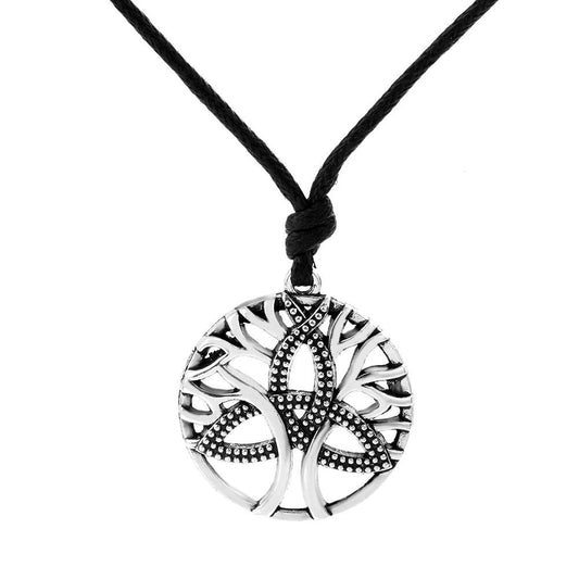 Tree of Life & Triquetra Tibetan Pendant Necklace-Necklaces-Innovato Design-Innovato Design