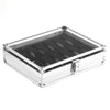 Silver Watch and Jewelry Display Metal Storage Box - InnovatoDesign