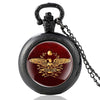 Classic Pocket Watch with Aquila Eagle of Roman Legion Symbolism-Pocket Watch-Innovato Design-Black-Innovato Design