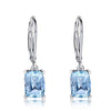Sky Blue Topaz Gemstone 925 Sterling Silver Wedding Drop Earrings