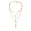 Gold & Silver Multi Layered Crosses Pendants Necklace - InnovatoDesign