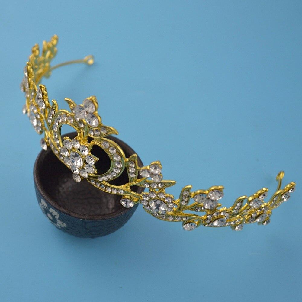 Vintage King & Queen Crowns with Crystals for Wedding or Prom-Crowns-Innovato Design-Bronze-Innovato Design