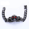 316L Stainless Steel Punk Red Eye Carved Skull Bracelet - InnovatoDesign