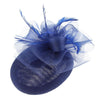 Hair Clip Sinamay Fascinator Hat with Feathers-Hats-Innovato Design-Black-Innovato Design