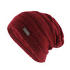 Striped Knit Winter Hat, Beanie or Skullie-Hats-Innovato Design-Red-Innovato Design