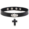 Gothic Black Cross Choker Necklace-Necklaces-Innovato Design-Black-Innovato Design