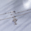 925 Sterling Silver Celtic Cross & Knot Pendant Necklace-Necklaces-Innovato Design-Innovato Design