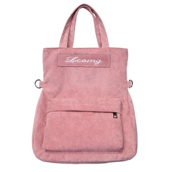 Corduroy Cute Casual 20 to 35 Litre Backpack for Women - InnovatoDesign