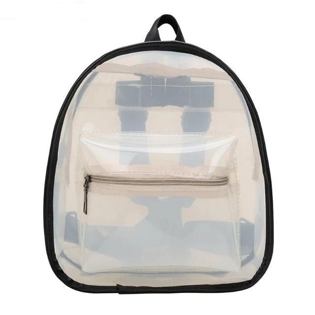 Clear Transparent School Mini Backpack For Teenage Girls-clear backpack-Innovato Design-White-Innovato Design