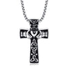 Celtic Claddagh Cross Necklace with Trinity Pattern - InnovatoDesign