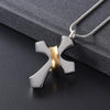 Silver Cross Pendant Mini-Urn Memorial Pendant Necklace - InnovatoDesign