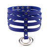 Four-Layer Punk Choker Collar Leather Gothic Harajuku Necklace-Necklace-Innovato Design-Blue-Innovato Design